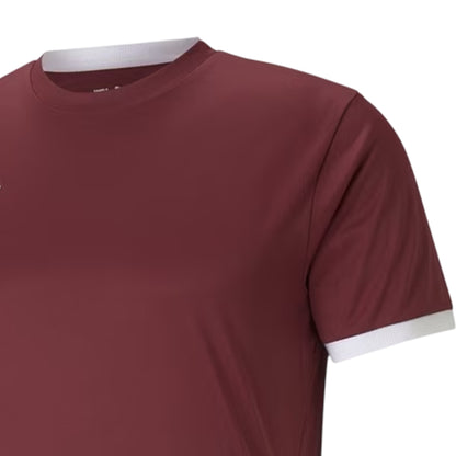Cordovan Red-White - Side - Puma Childrens-Kids TeamLIGA Logo Jersey