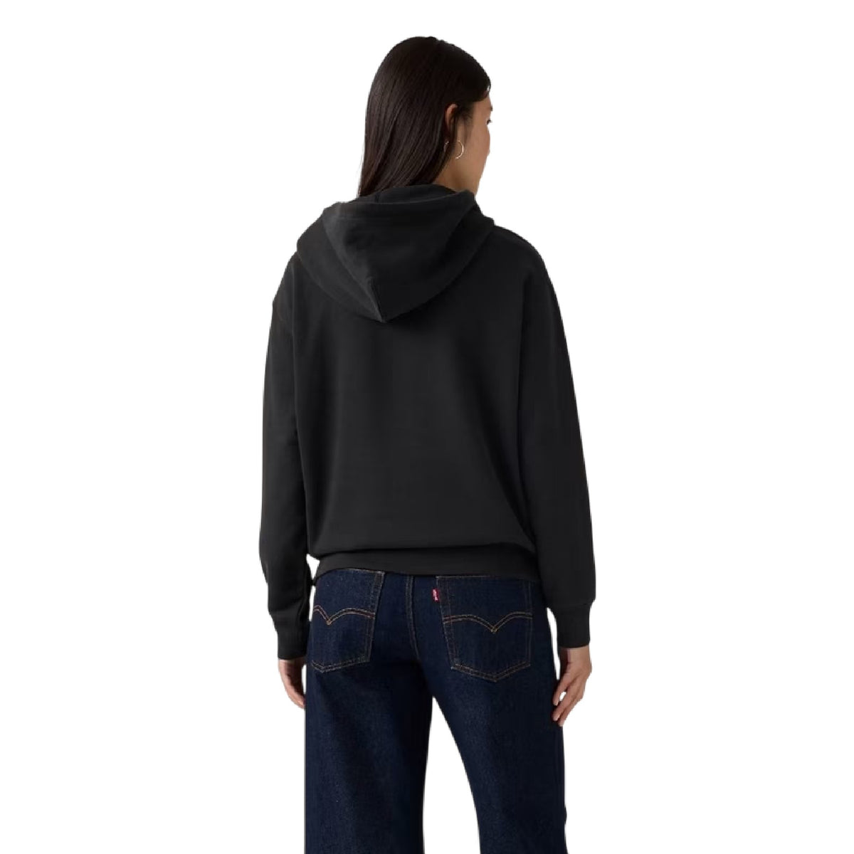 Anthracite - Back - Levis Womens-Ladies Heritage Logo Hoodie