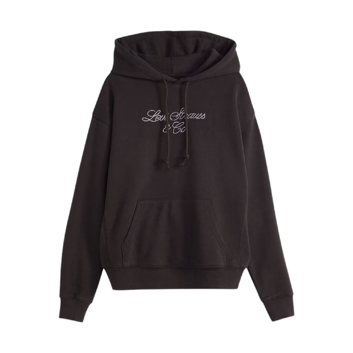 Anthracite - Front - Levis Womens-Ladies Heritage Logo Hoodie