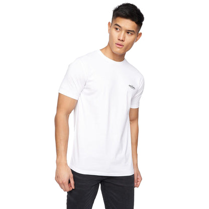 Black-White-Grey Marl-Blue - Back - Crosshatch Mens Shivron T-Shirt (Pack of 7)