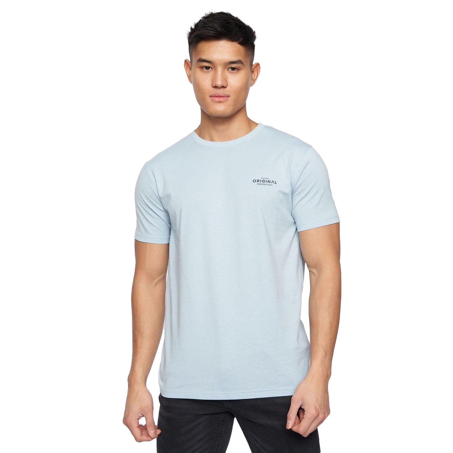 Black-White-Grey Marl-Blue - Pack Shot - Crosshatch Mens Shivron T-Shirt (Pack of 7)