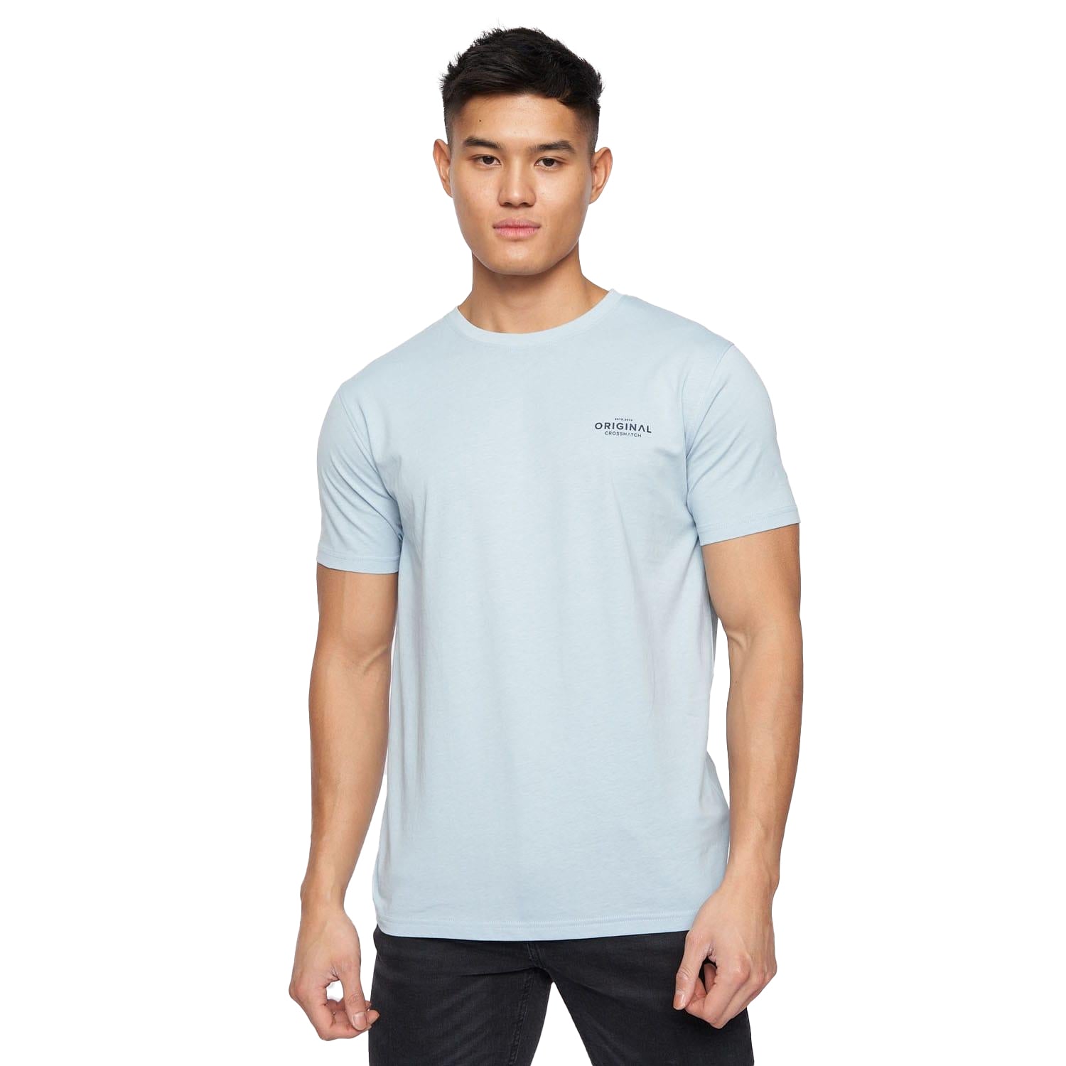 Black-White-Grey Marl-Blue - Pack Shot - Crosshatch Mens Shivron T-Shirt (Pack of 7)