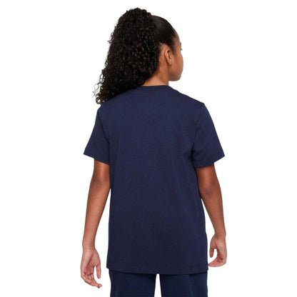 Obsidian Blue - Back - Nike Childrens-Kids Logo Jersey Crew Neck Short-Sleeved T-Shirt