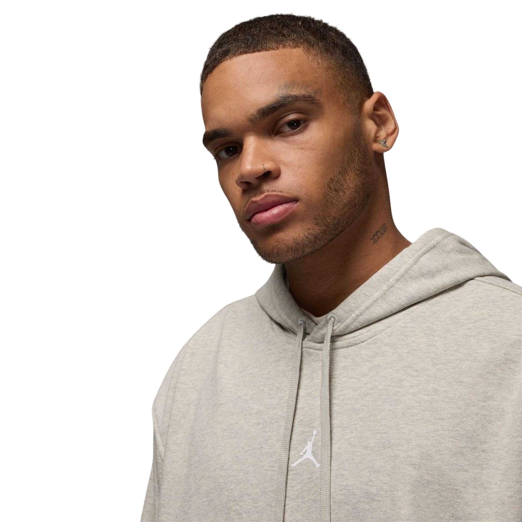 Grey Heather - Side - Nike Mens Jordan Pullover Hoodie