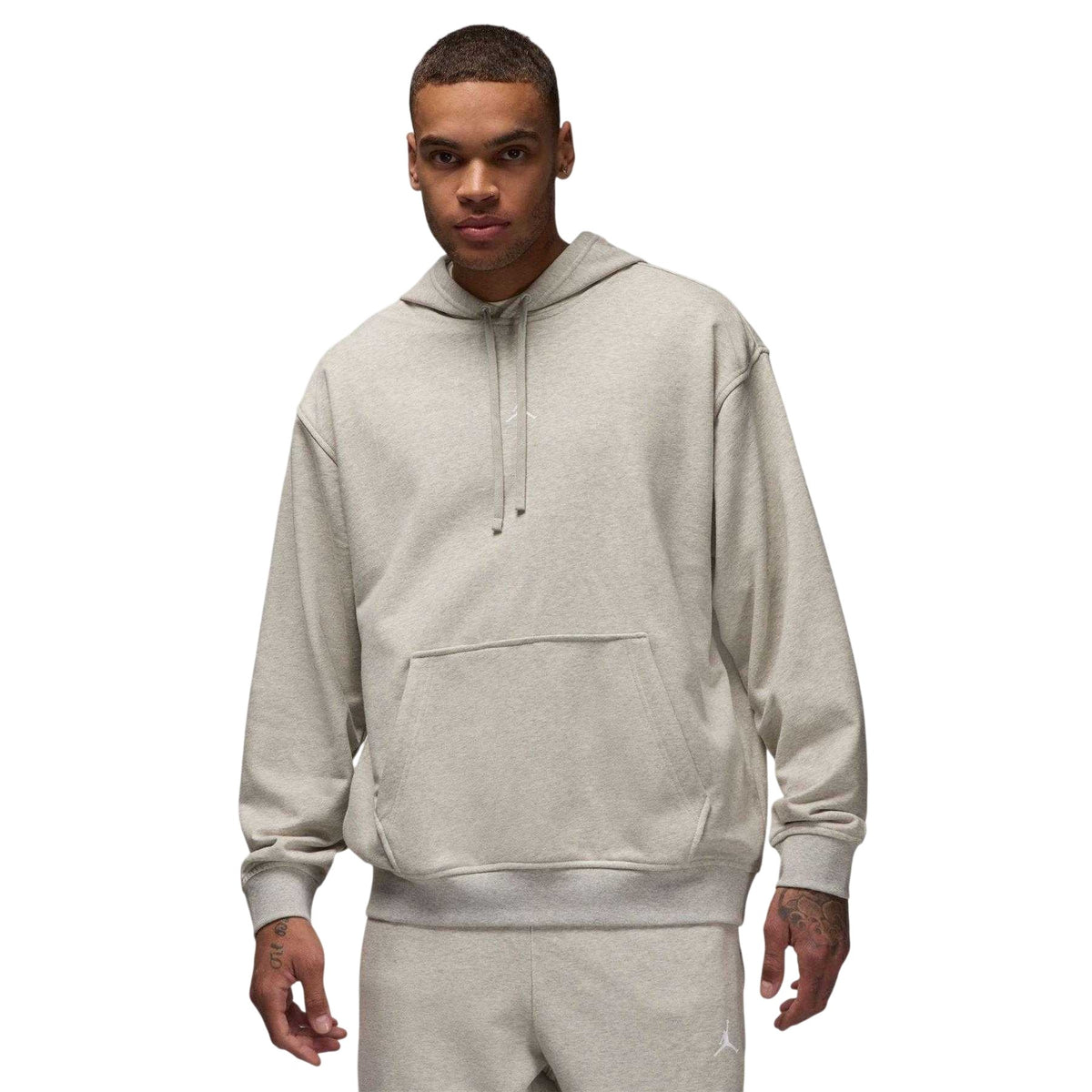 Grey Heather - Front - Nike Mens Jordan Pullover Hoodie