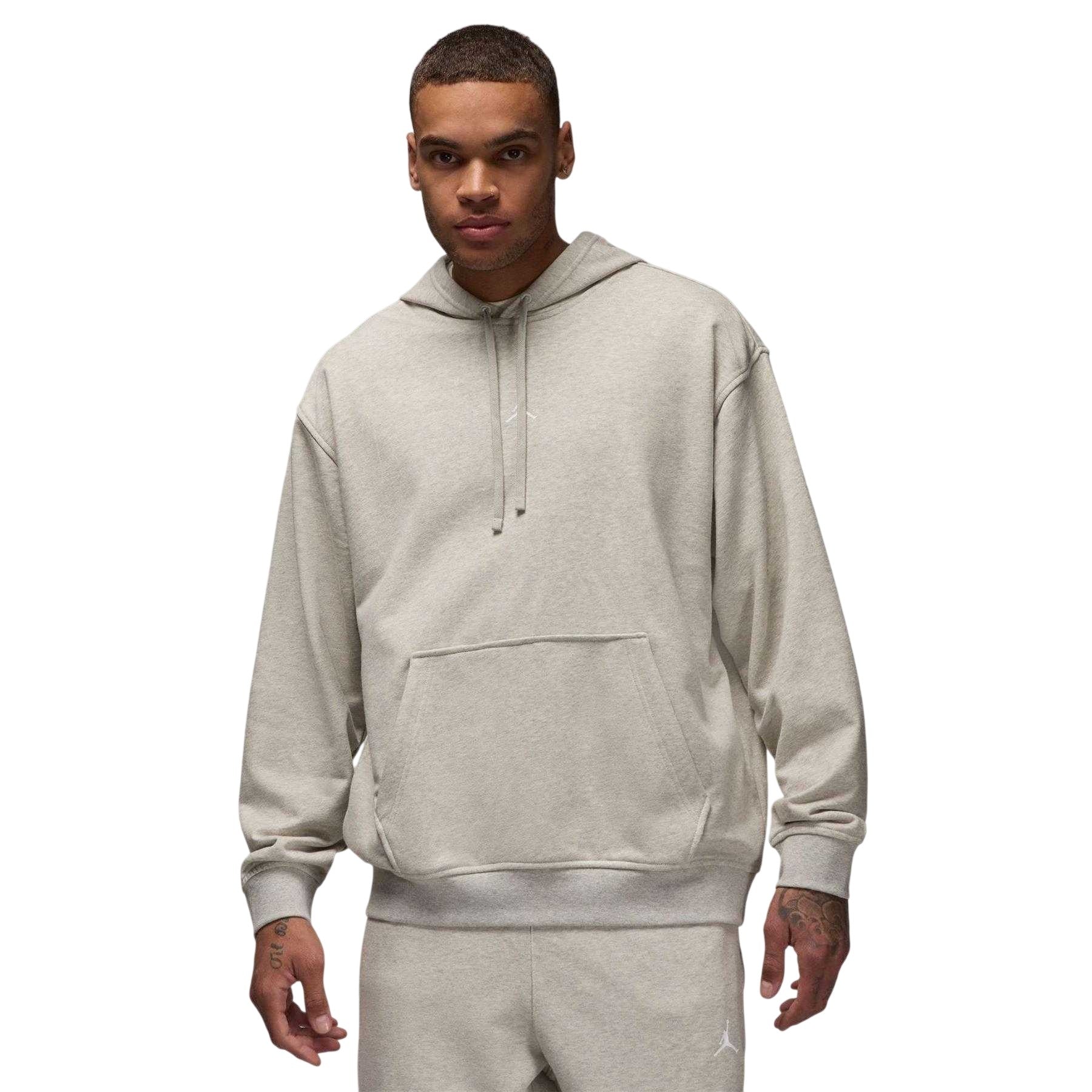 Grey Heather - Front - Nike Mens Jordan Pullover Hoodie