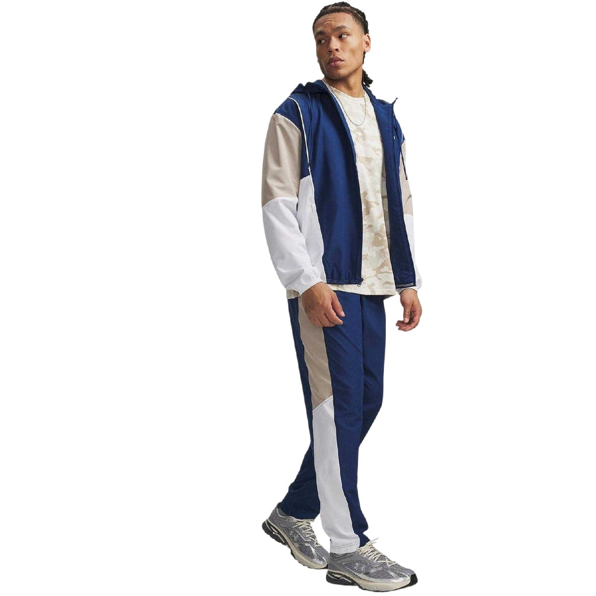 Blackout-Navy - Lifestyle - Under Armour Mens Rival Colour Block Tracksuit Bottoms
