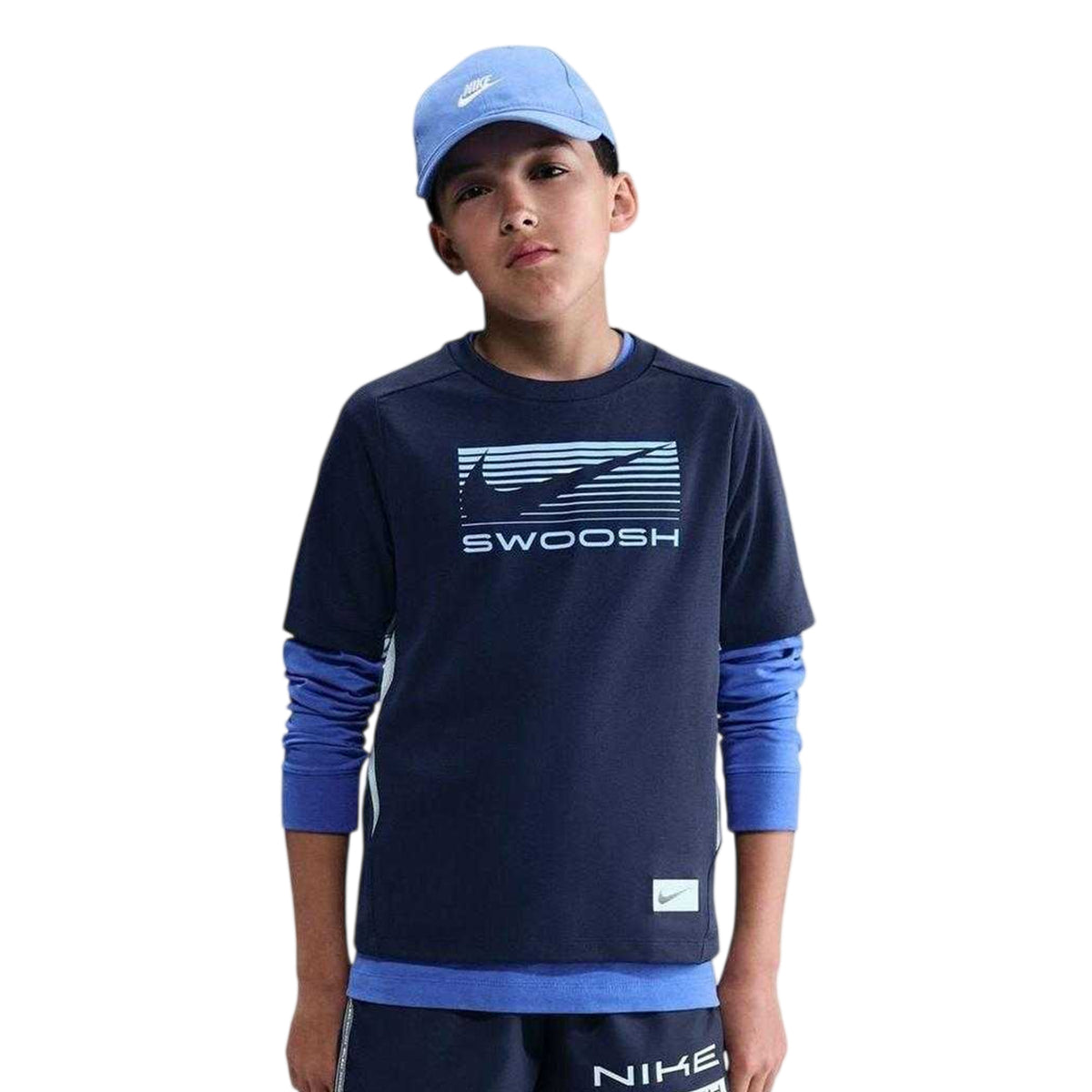 Midnight Navy - Front - Nike Childrens-Kids Logo Jersey T-Shirt
