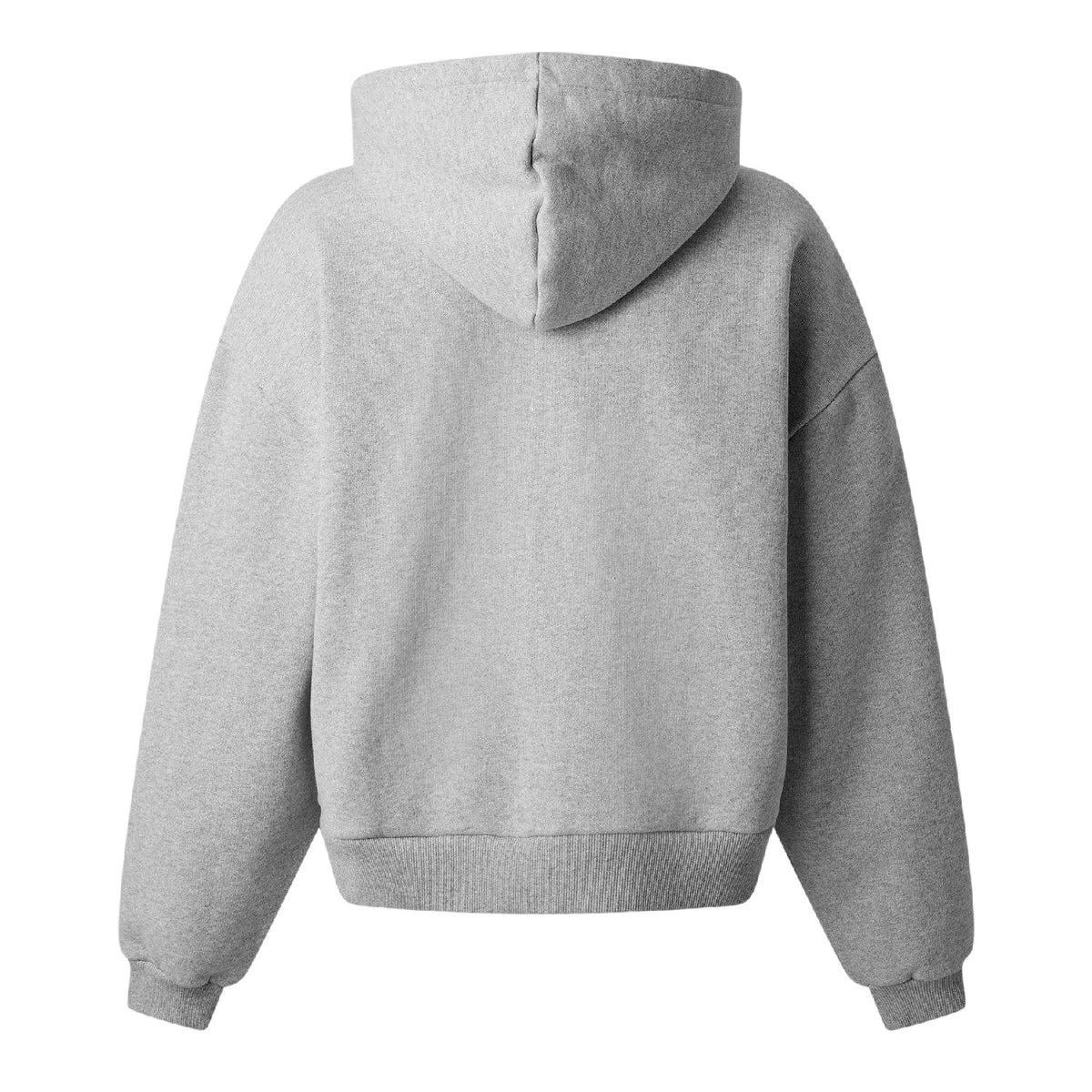 Grey - Back - MKI MIYUKI ZOKU Mens Logo Uniform Full Zip Hoodie