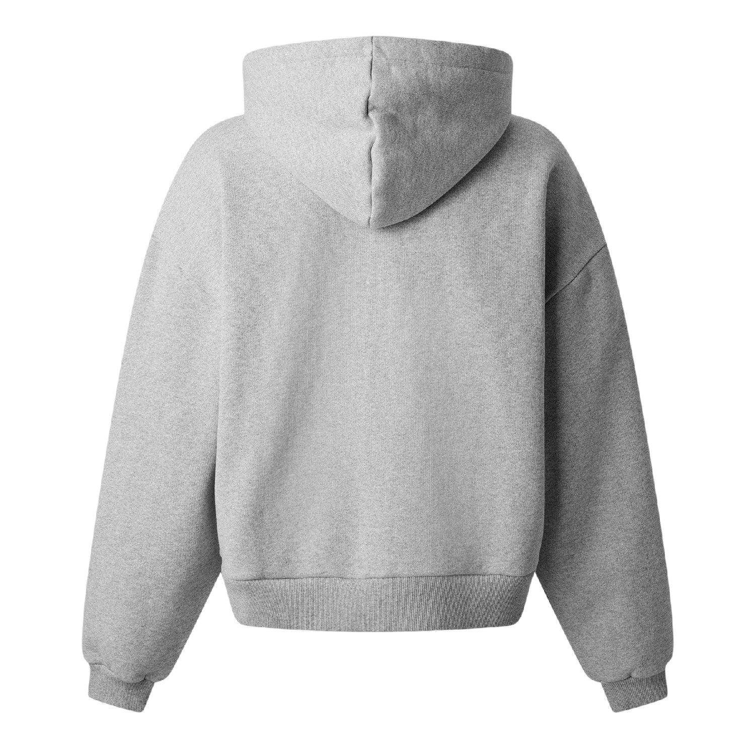 Grey - Back - MKI MIYUKI ZOKU Mens Logo Uniform Full Zip Hoodie
