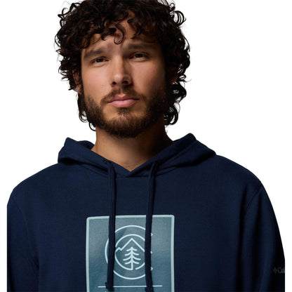 Collegiate Navy - Side - Columbia Mens Trek Graphic Print Hoodie