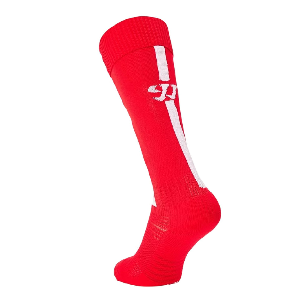 Red - Back - Warrior Childrens-Kids Striped Cushioned Away Socks