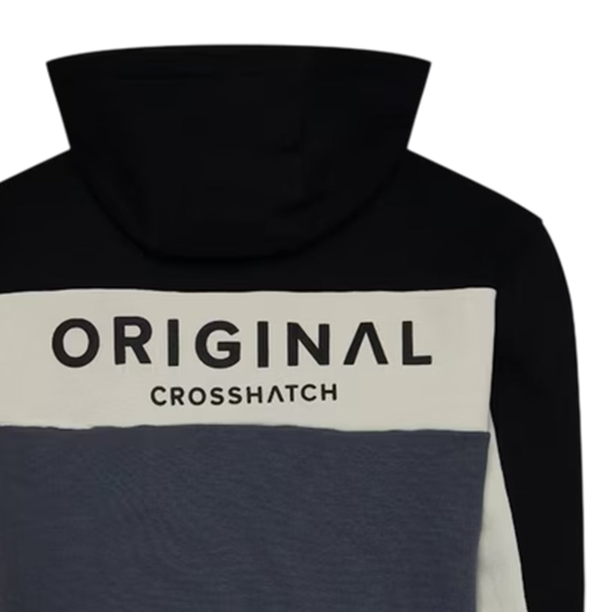Slate - Side - Crosshatch Mens Castlebay Colour Block Hoodie