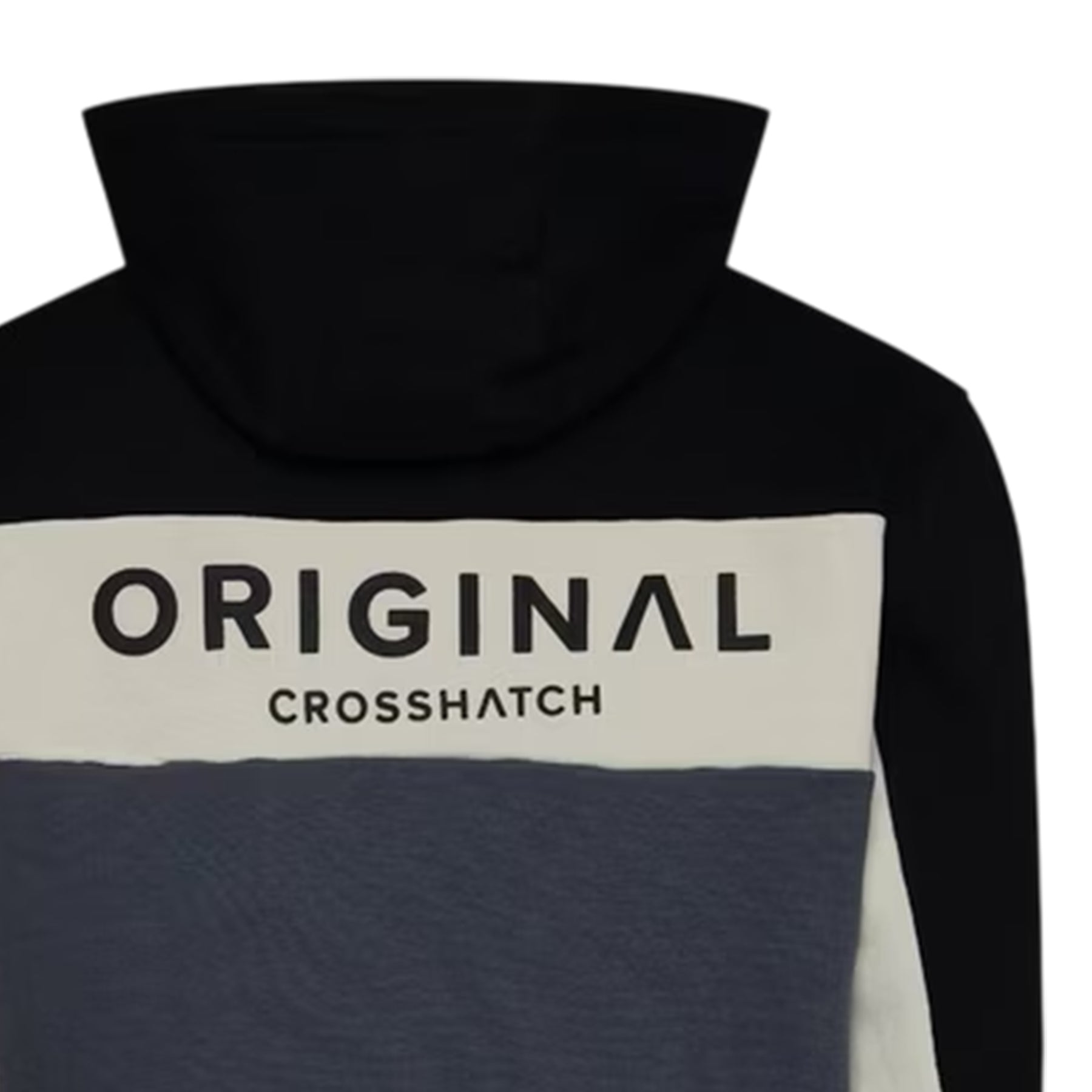Slate - Side - Crosshatch Mens Castlebay Colour Block Hoodie