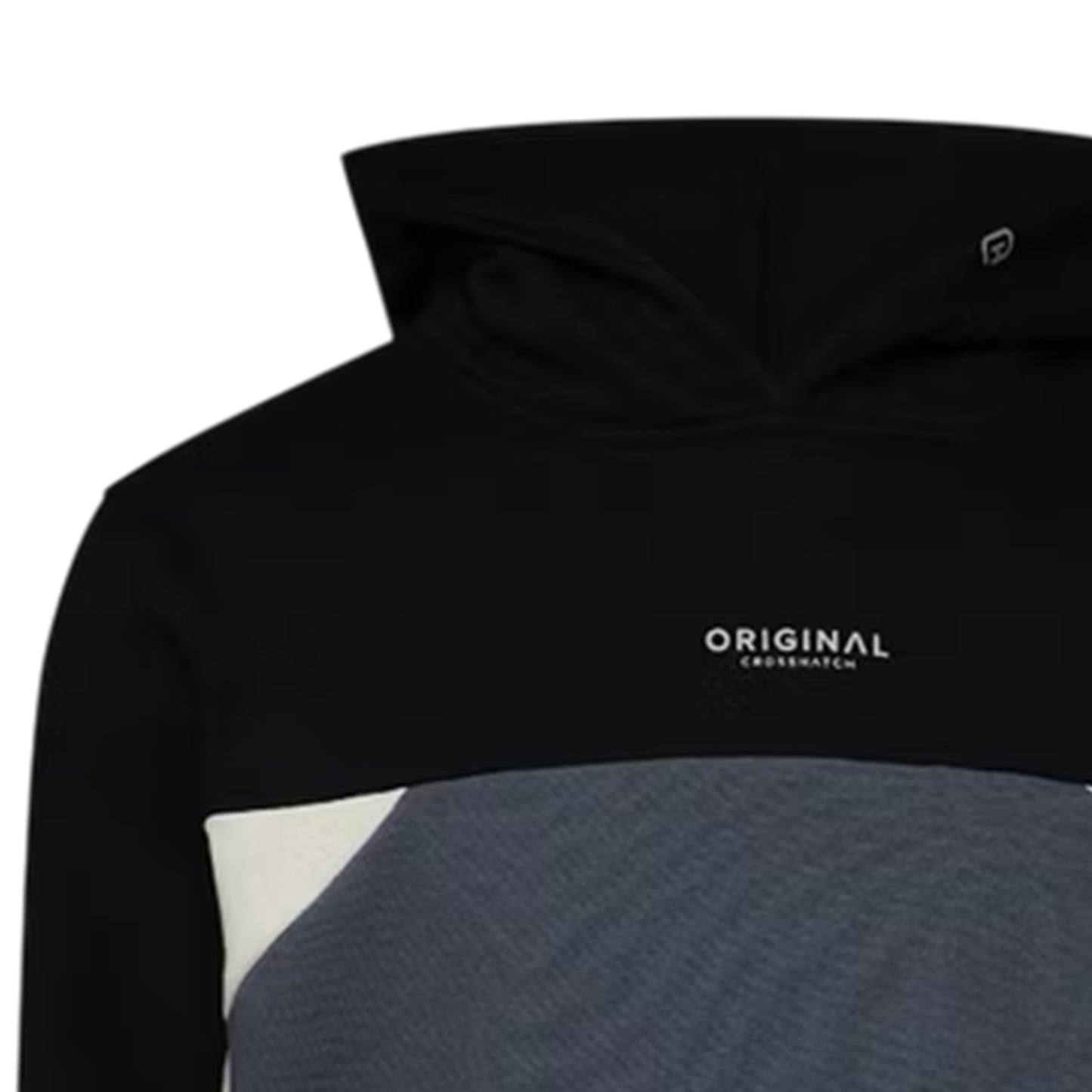 Slate - Lifestyle - Crosshatch Mens Castlebay Colour Block Hoodie