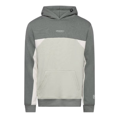 Light Olive - Front - Crosshatch Mens Castlebay Colour Block Hoodie