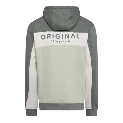 Light Olive - Back - Crosshatch Mens Castlebay Colour Block Hoodie