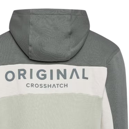 Light Olive - Lifestyle - Crosshatch Mens Castlebay Colour Block Hoodie