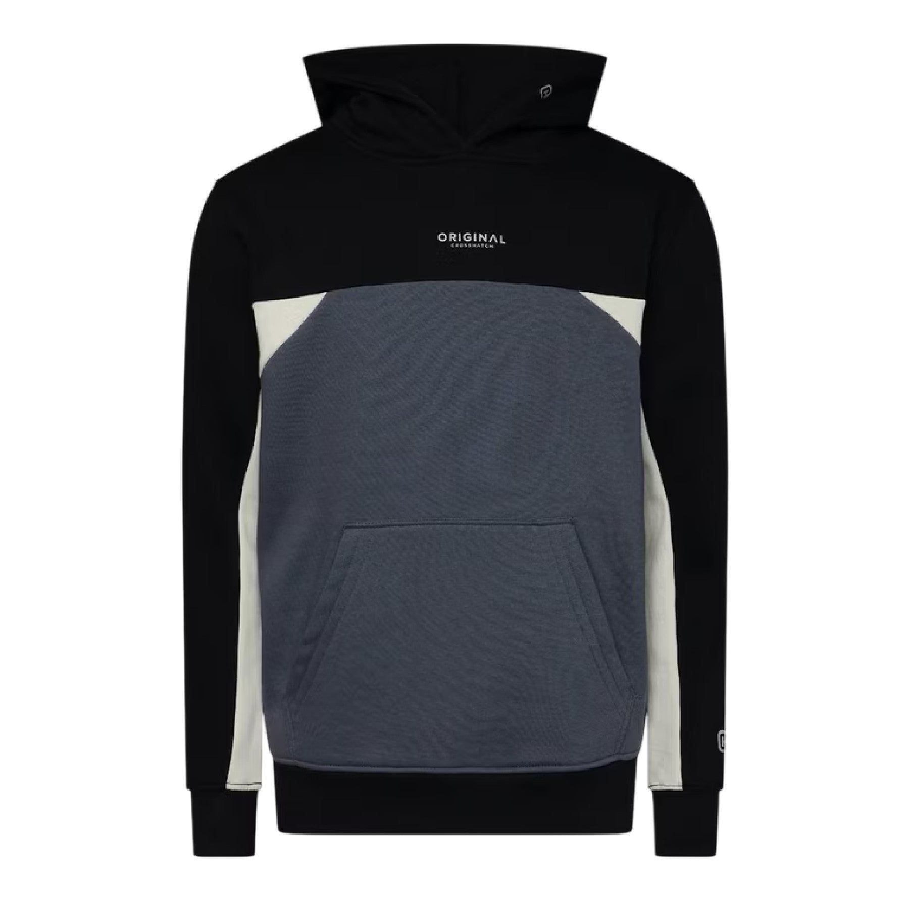 Slate - Back - Crosshatch Mens Castlebay Colour Block Hoodie
