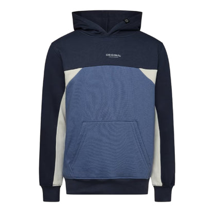 Blue - Front - Crosshatch Mens Castlebay Colour Block Hoodie
