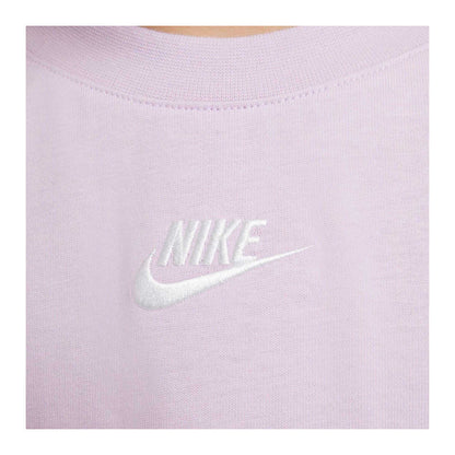Doll Pink-White - Pack Shot - Nike Girls NSW Logo Jersey Crew Neck T-Shirt