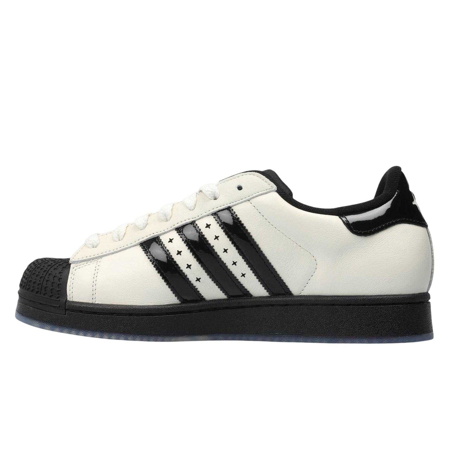 Off White-Core Black - Side - Adidas Unisex Adult Originals Drama Call Leather Flat Trainers