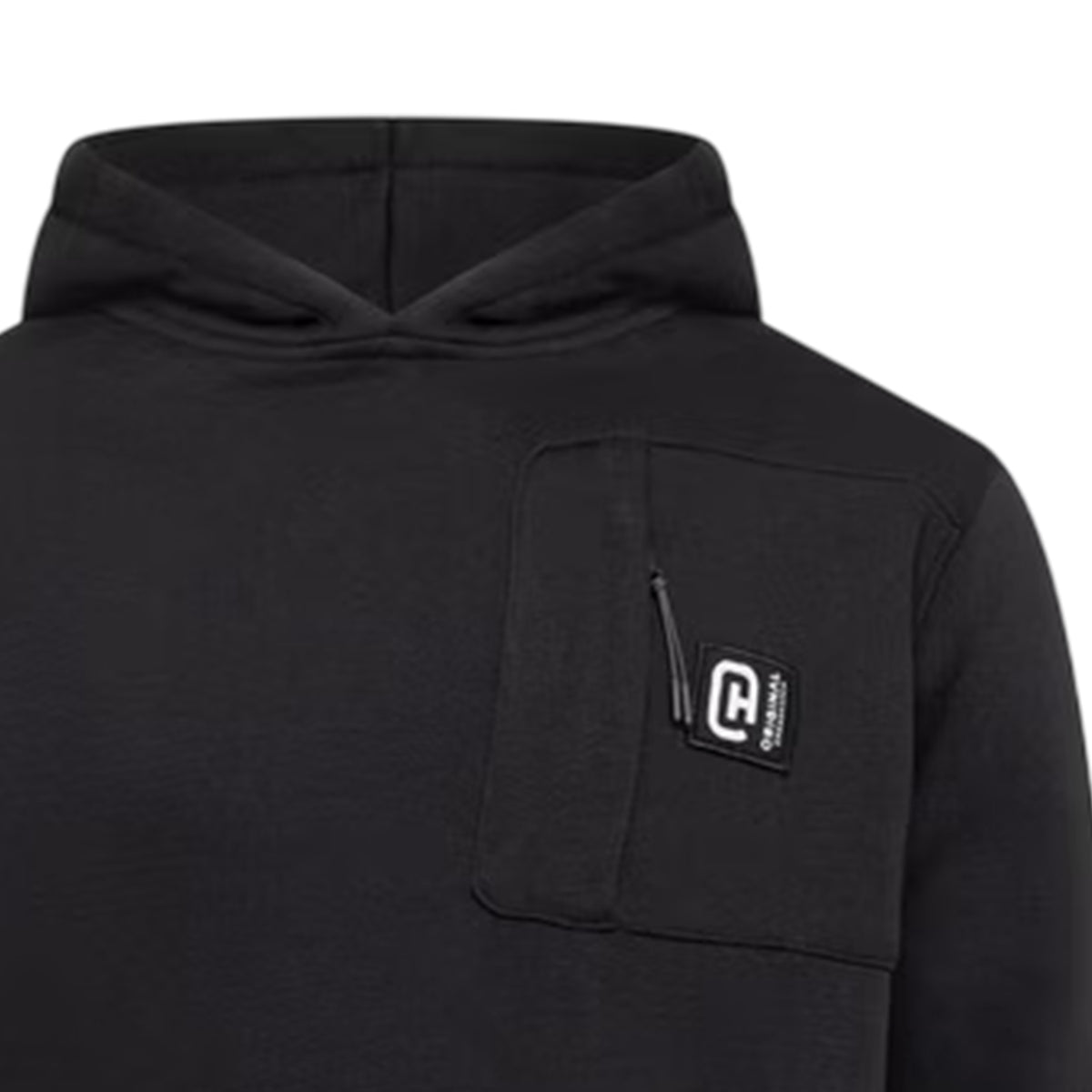 Black - Side - Crosshatch Mens Portville Logo Hoodie