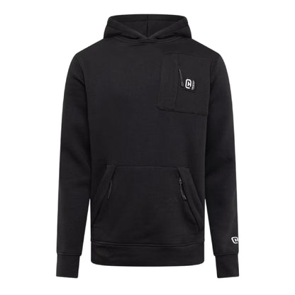 Black - Front - Crosshatch Mens Portville Logo Hoodie