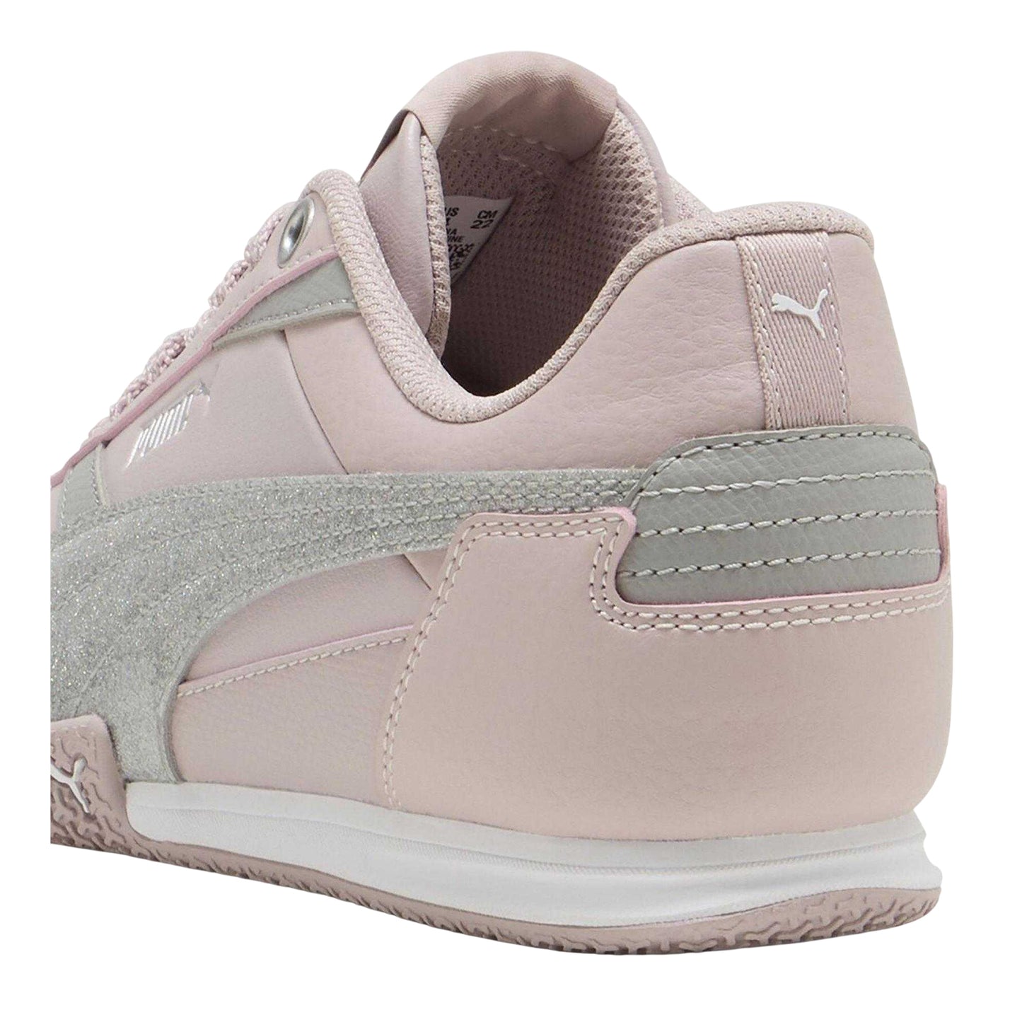 Pink-Silver-Grey - Back - Puma Childrens-Kids Bella Donna Glitter Shoes