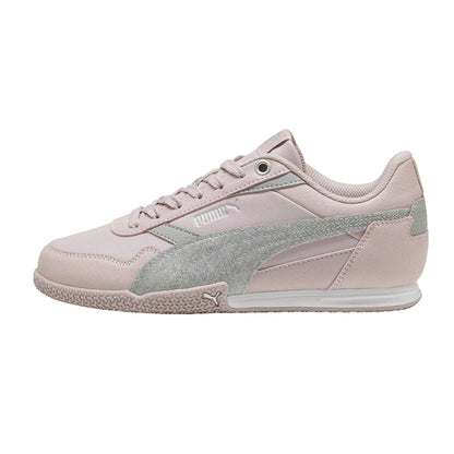 Pink-Silver-Grey - Side - Puma Childrens-Kids Bella Donna Glitter Shoes