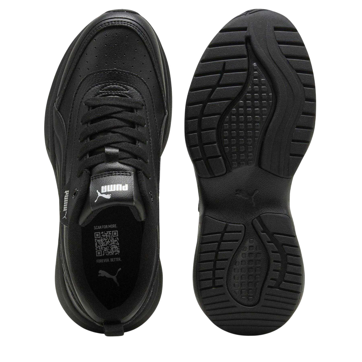 Triple Black - Side - Puma Womens-Ladies Cilia 2.0 Lace Up Trainers