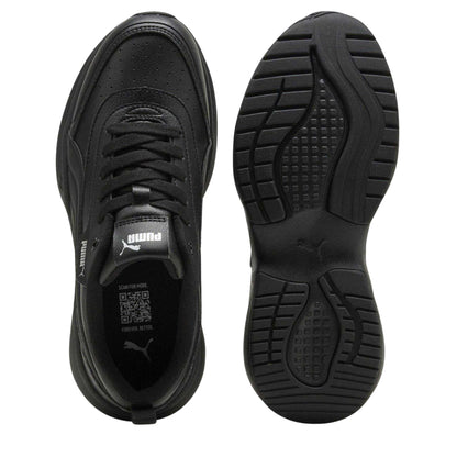 Triple Black - Side - Puma Womens-Ladies Cilia 2.0 Lace Up Trainers