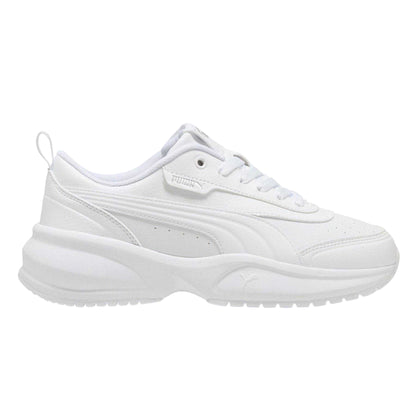 Triple White - Front - Puma Womens-Ladies Cilia 2.0 Lace Up Trainers