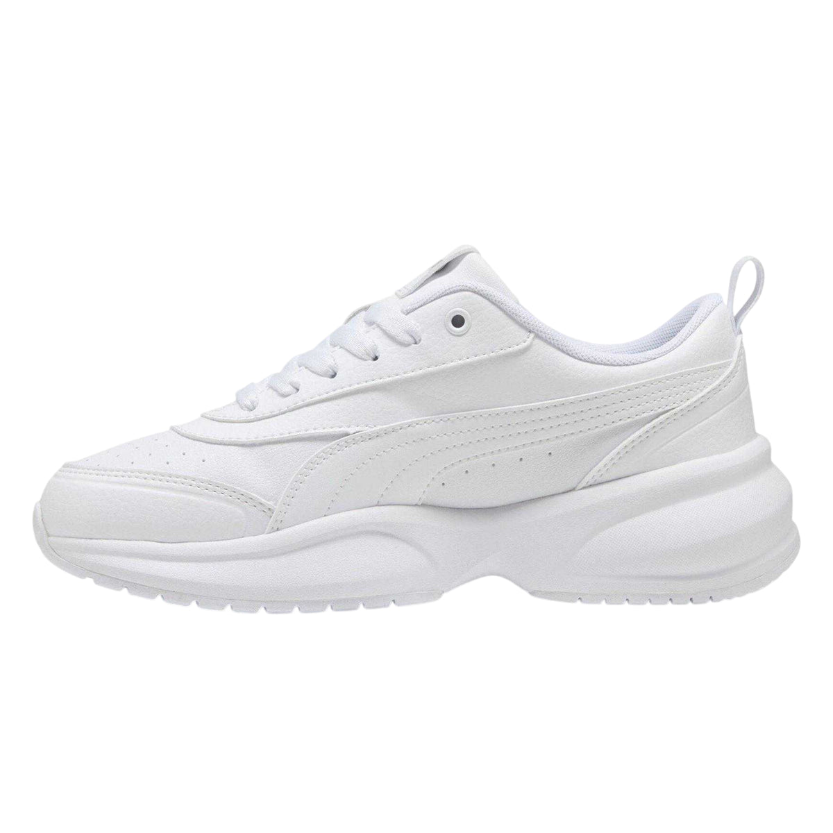 Triple White - Back - Puma Womens-Ladies Cilia 2.0 Lace Up Trainers