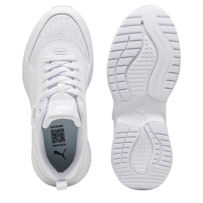 Triple White - Side - Puma Womens-Ladies Cilia 2.0 Lace Up Trainers