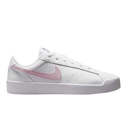 White-Pink - Front - Nike Womens-Ladies Heritage Synthetic Leather Court Trainers