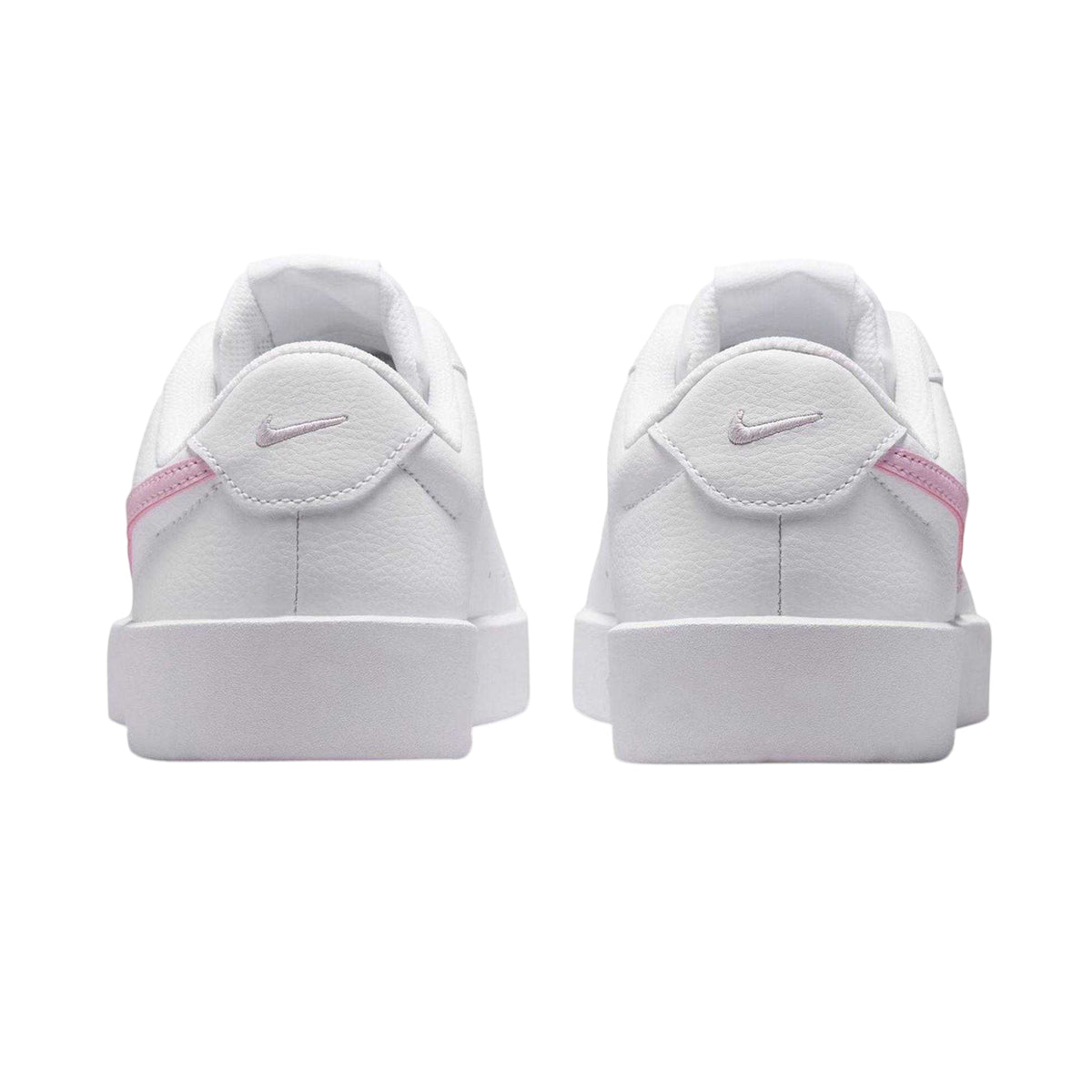 White-Pink - Back - Nike Womens-Ladies Heritage Synthetic Leather Court Trainers