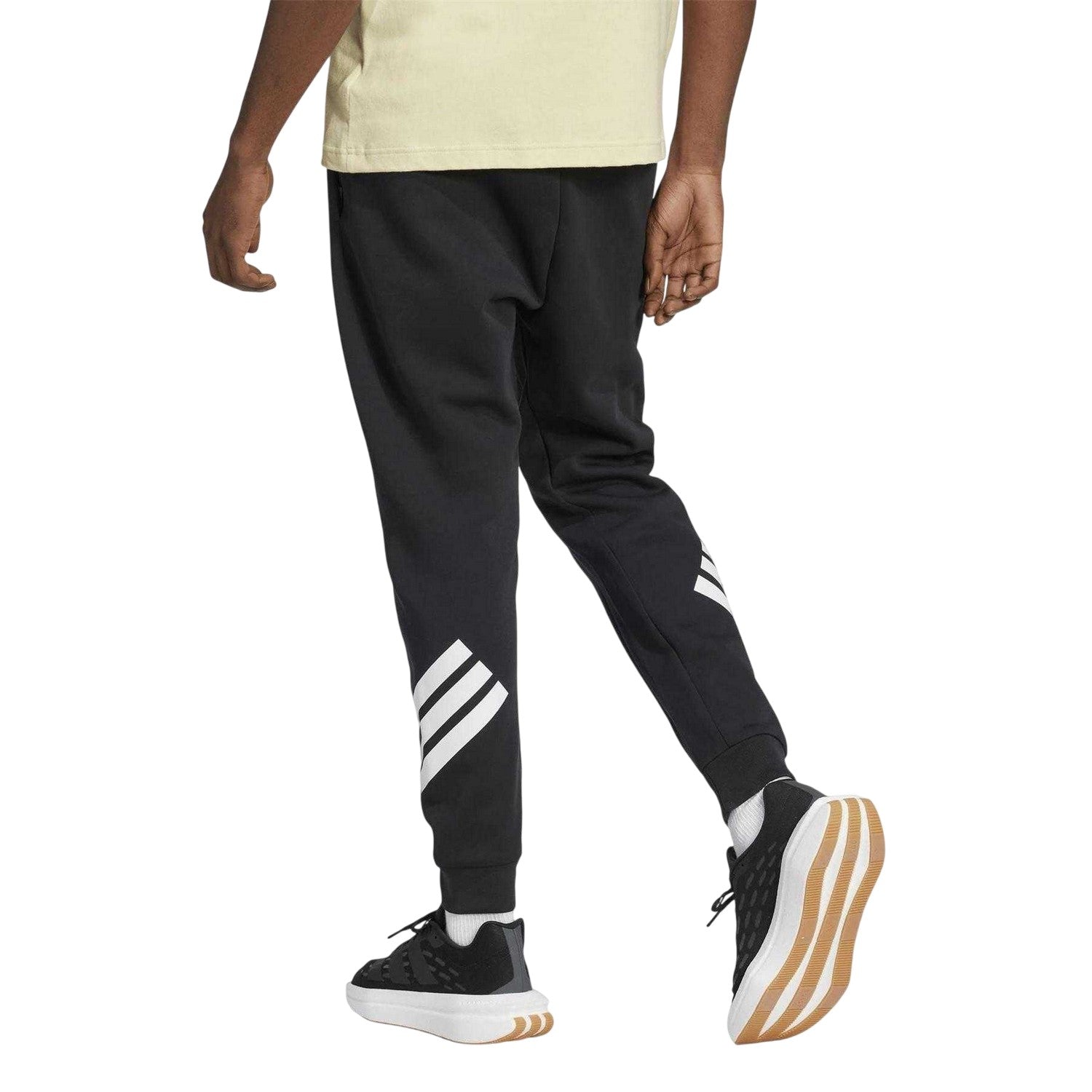 Black - Back - Adidas Mens 3S 3 Stripes Joggers
