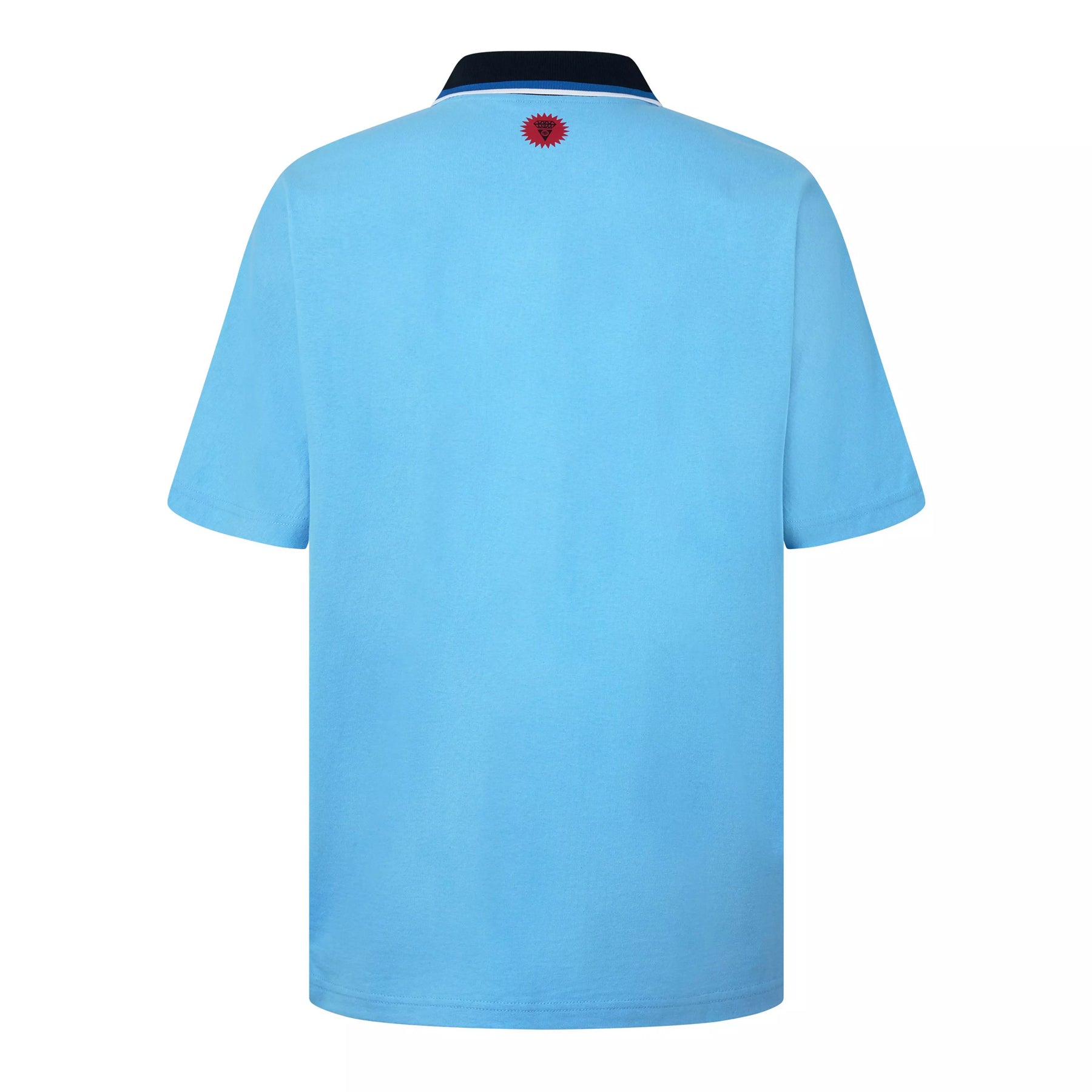 Blue - Back - ICECREAM Mens Running Dog Footy Polo Shirt