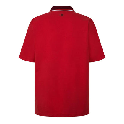 Red - Back - ICECREAM Mens Running Dog Footy Polo Shirt