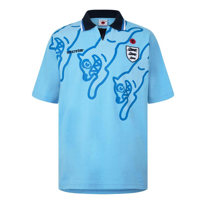 Blue - Front - ICECREAM Mens Running Dog Footy Polo Shirt