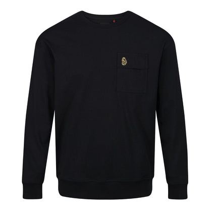 Black - Front - Luke 1977 Mens Knoxville Oversized Sweatshirt