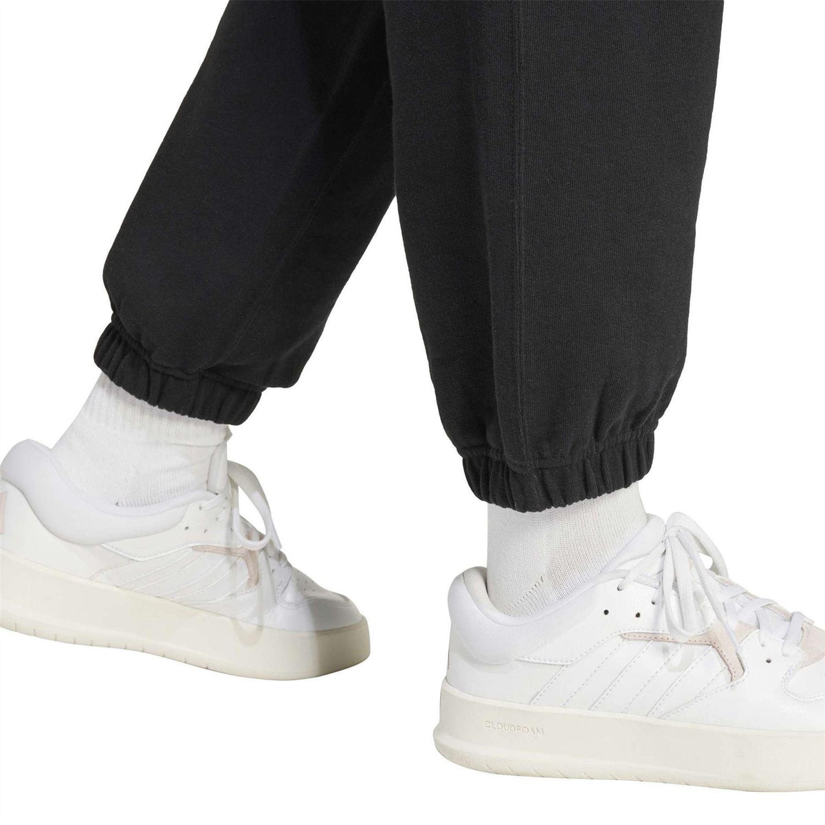 Black - Lifestyle - Adidas Womens-Ladies Elasticated Cuff Relaxed Fit Joggers