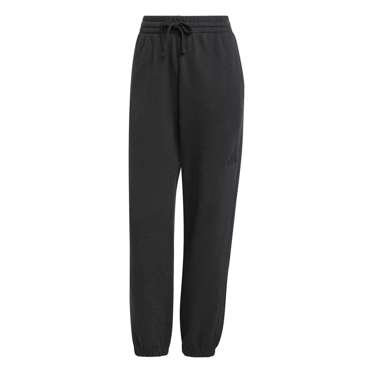 Black - Front - Adidas Womens-Ladies Elasticated Cuff Relaxed Fit Joggers