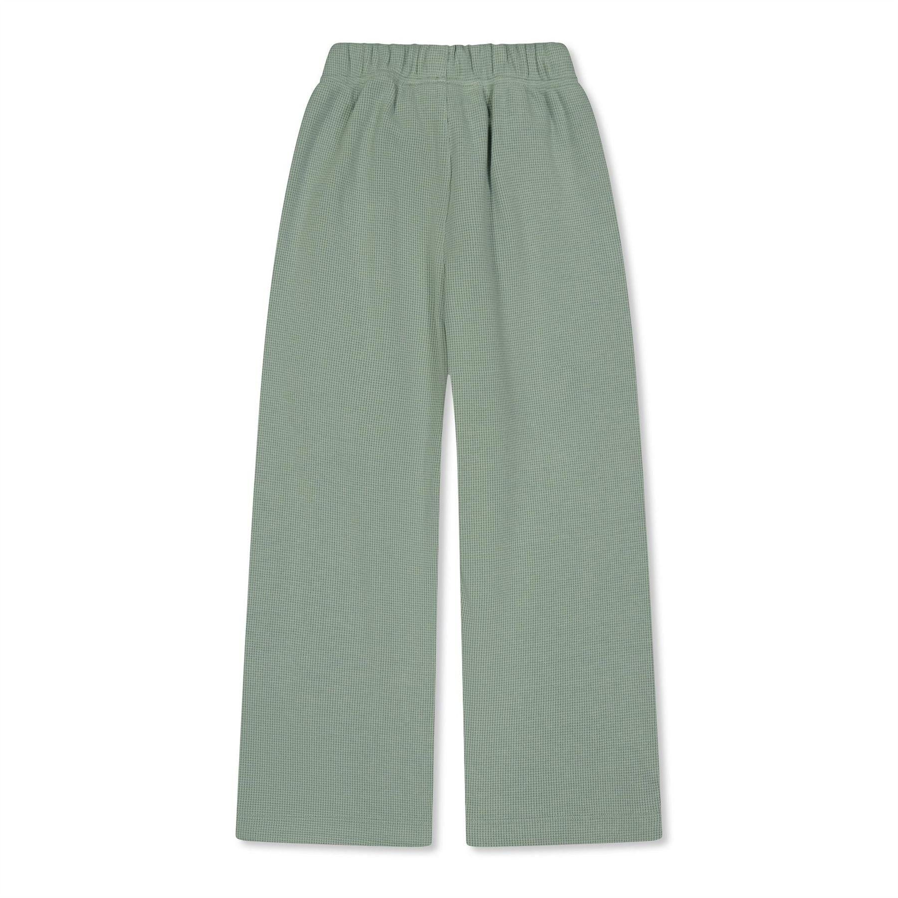 Sage Green - Back - Fear Of God Essentials Childrens-Kids Fleece Relaxed Fit Jogging Bottoms
