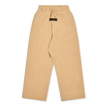 Sand - Front - Fear Of God Essentials Childrens-Kids Fleece Relaxed Fit Jogging Bottoms