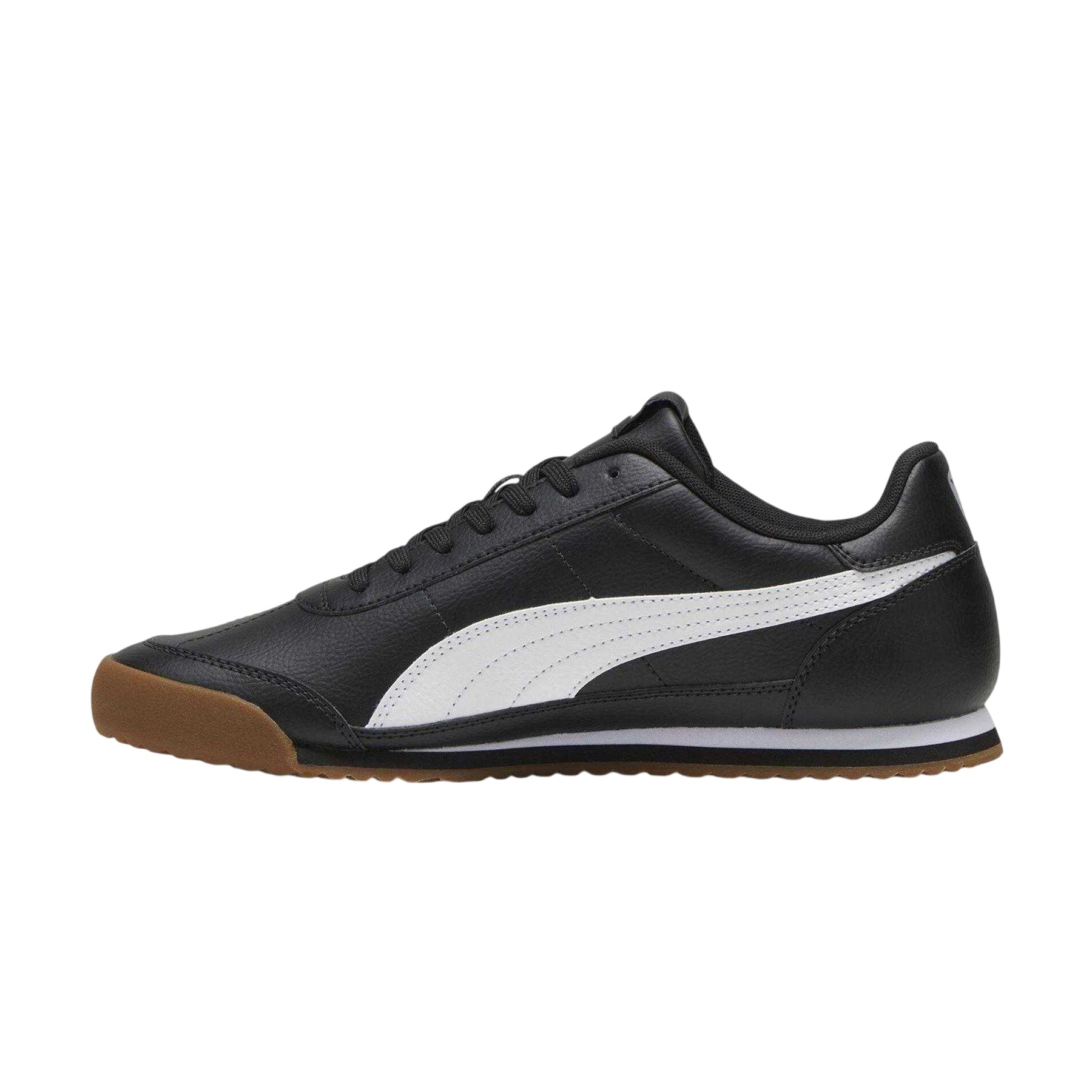 Black-White - Back - Puma Mens Turino II Leather Low Rise Shoes