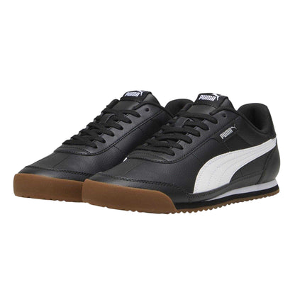 Black-White - Lifestyle - Puma Mens Turino II Leather Low Rise Shoes