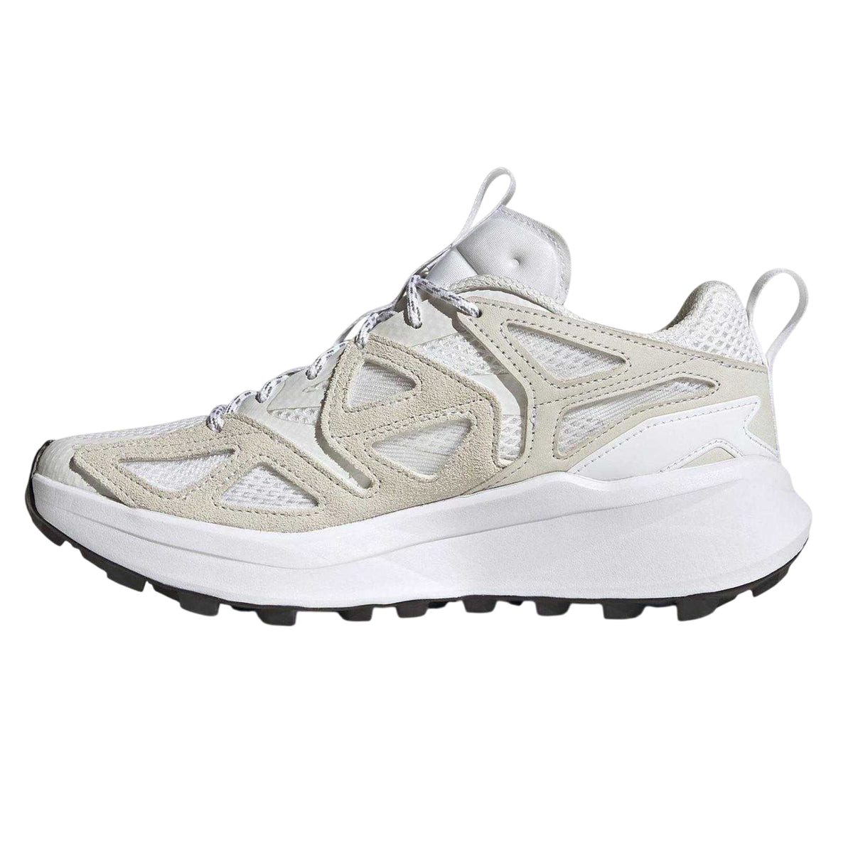 White - Side - Adidas Unisex Adult Kantai Trail Leather Trainers