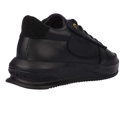 Black - Back - Lavair Mens Femento Leather Trainers